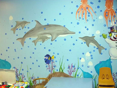 childcare wall mural