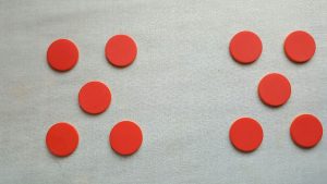 red dots in groups of 5
